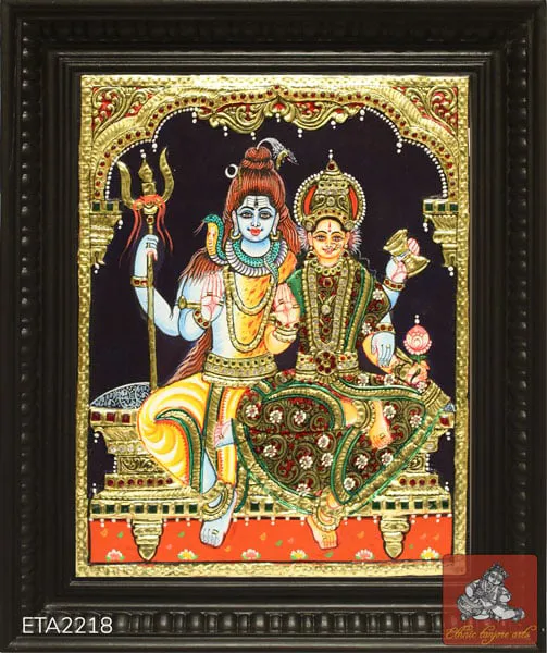 shiva-parvathi-tanjore-painting