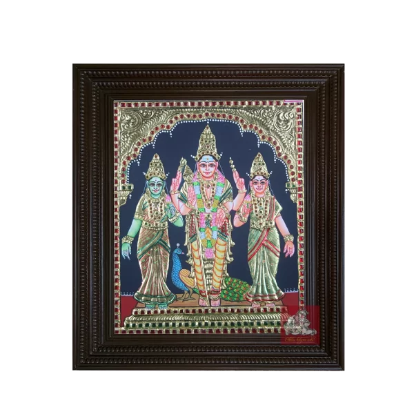 Murugan valli Devayan Tanjore painting 12x10 murugan