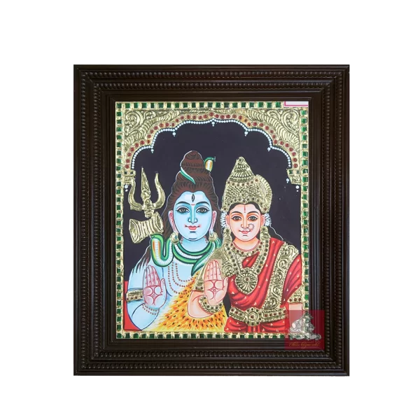 shiva-paravthi-tanjore-painting